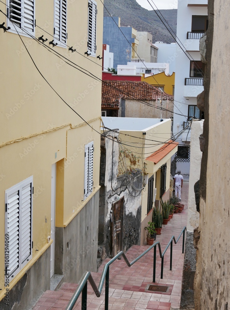 Fototapeta premium Gassen in San Sebastián Altstadt La Gomera