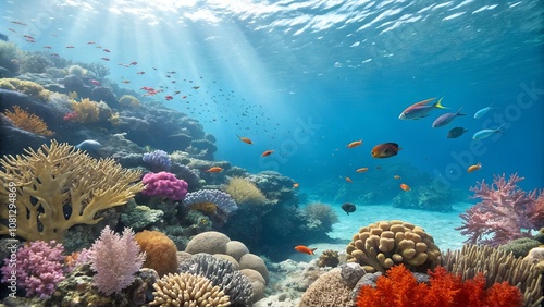 coral reef in sea