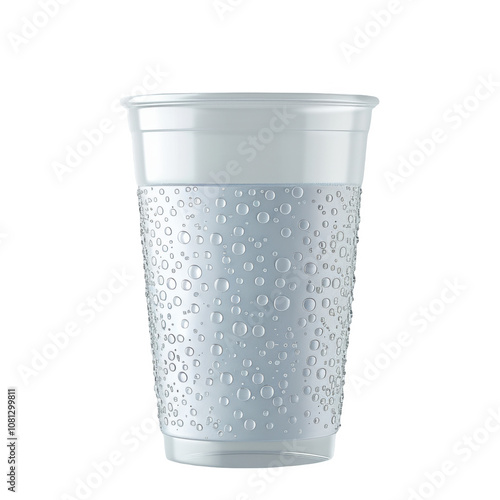 Wallpaper Mural Frosted glass cup with condensation on a clear day showcasing refreshing hydration Torontodigital.ca