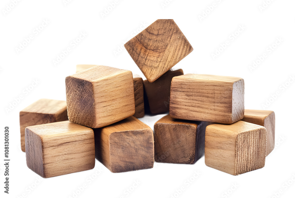 Wooden blocks on a transparent background. isolated background. Wooden blocks on a transparent background. isolated background.
