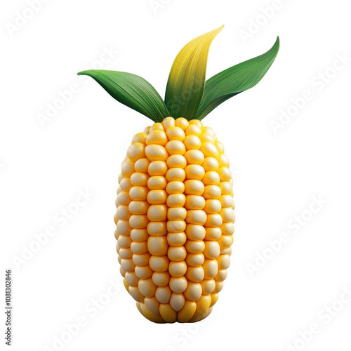 Corn 3D icon Isolated On Transparent Background