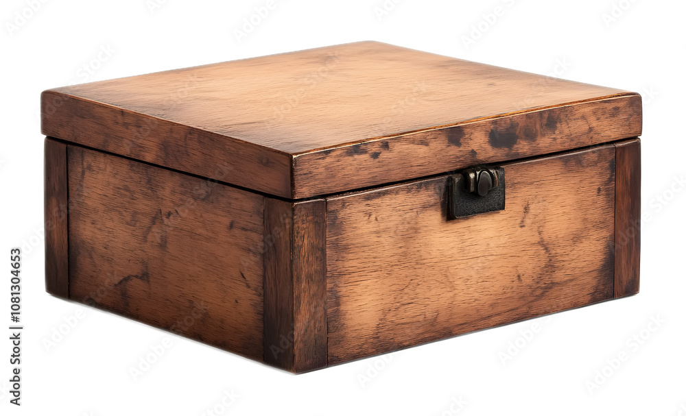 Wooden box with lid on a transparent background. isolated background. Wooden box with lid on a transparent background. isolated background.