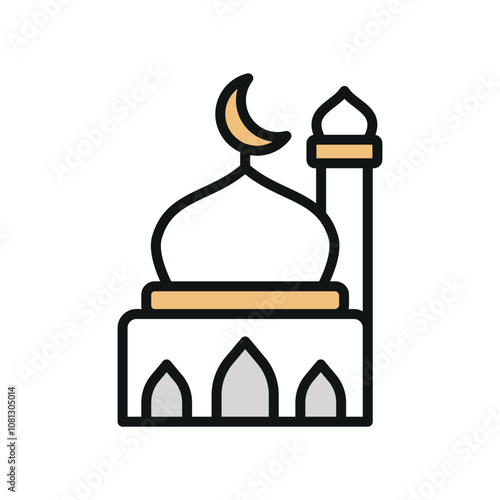 Wallpaper Mural Mosque building icon vector design templates simple and modern Torontodigital.ca