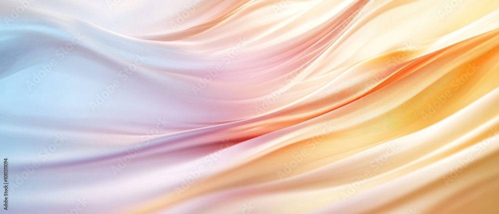 Soft, flowing fabric in pastel colors creates a serene effect. Soft, flowing fabric in pastel colors creates a serene effect.