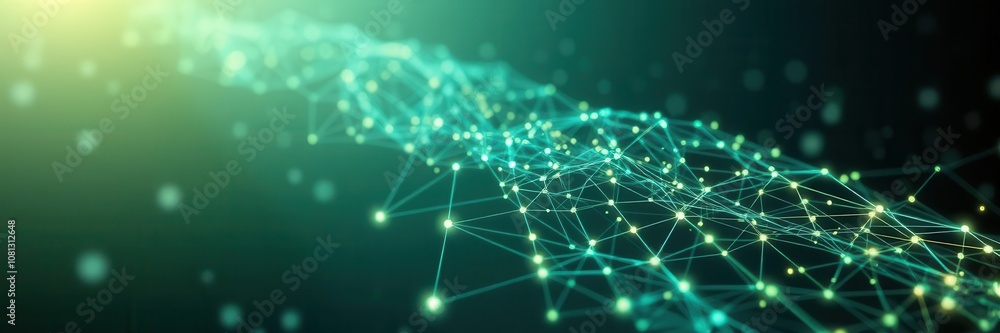 A futuristic 3D grid filled with glowing technological nodes and connections, gridlines, design, data A futuristic 3D grid filled with glowing technological nodes and connections, gridlines, design, data