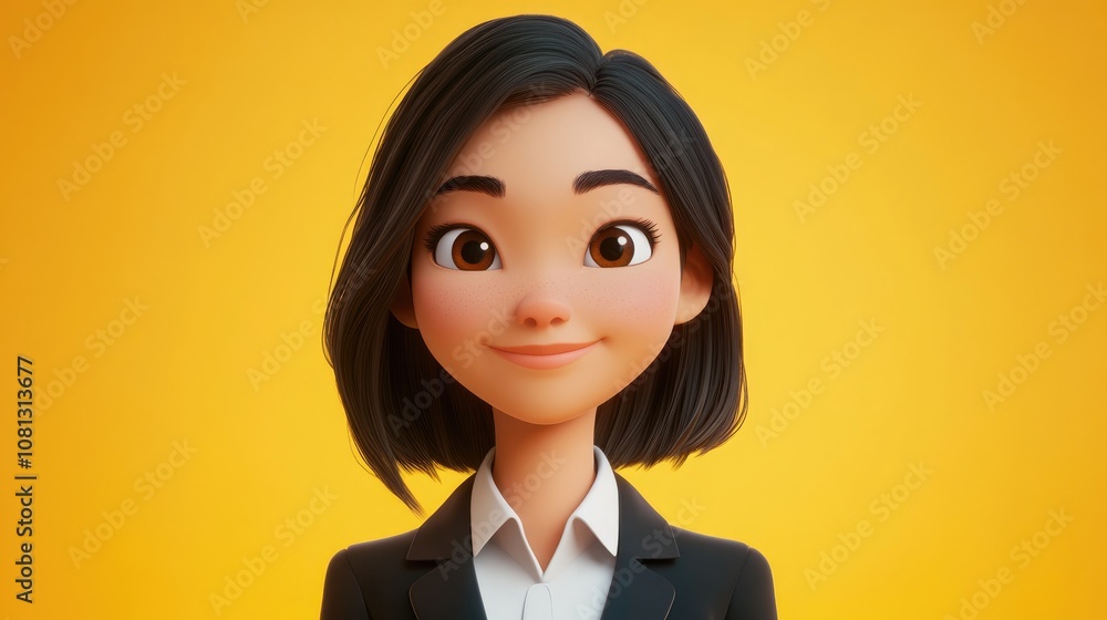 Beautiful Asian business operator smiling confidently in professional attire showcasing portrait for corporate branding Beautiful Asian business operator smiling confidently in professional attire showcasing portrait for corporate branding