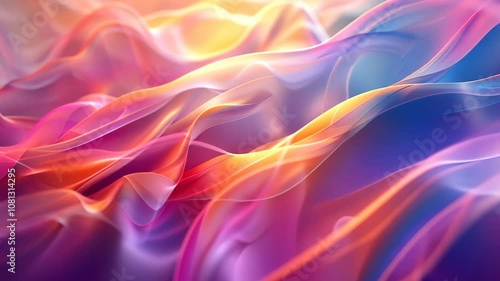 Wallpaper Mural Colorful abstract wave patterns. Digital art wallpaper. Modern art and design concept. Design for wallpaper, poster, header. Torontodigital.ca