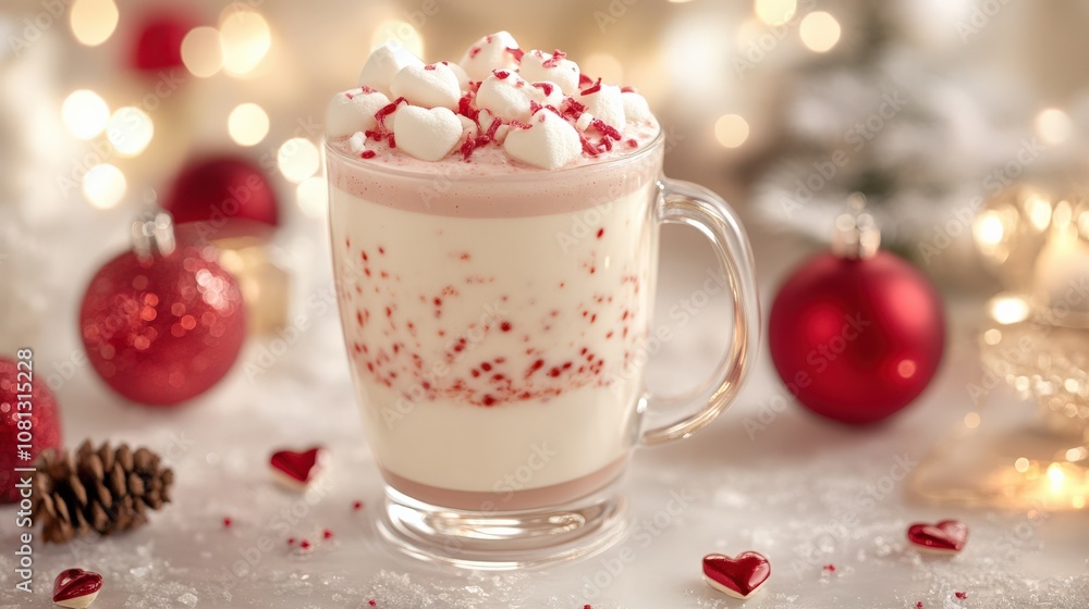 Delightful Festive Peppermint Hot Chocolate with Marshmallows Delightful Festive Peppermint Hot Chocolate with Marshmallows