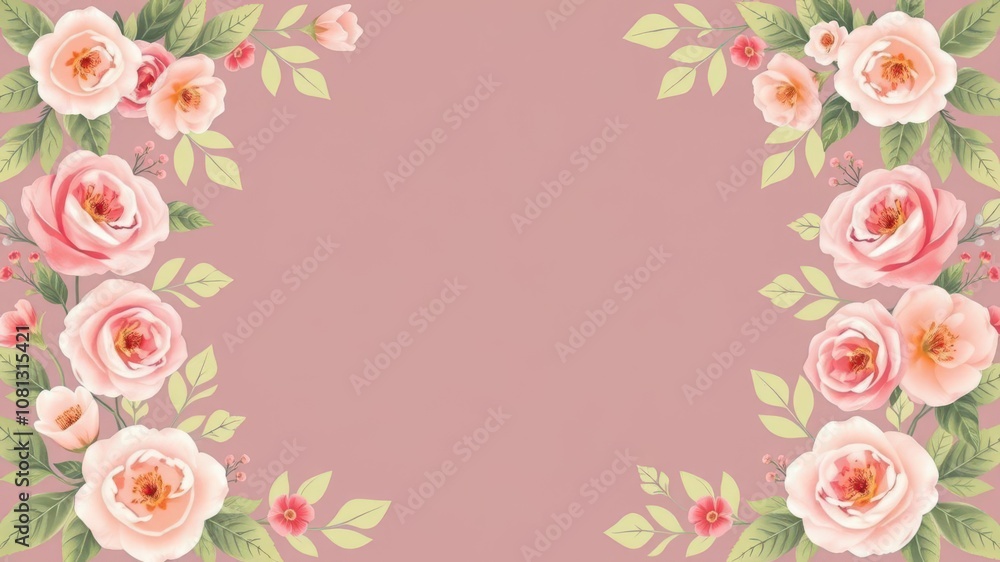 Elegant and modern vector invitation frame design with floral elements and pastel colors, perfect for weddings, events, and invitations, floral, graphic Elegant and modern vector invitation frame design with floral elements and pastel colors, perfect for weddings, events, and invitations, floral, graphic