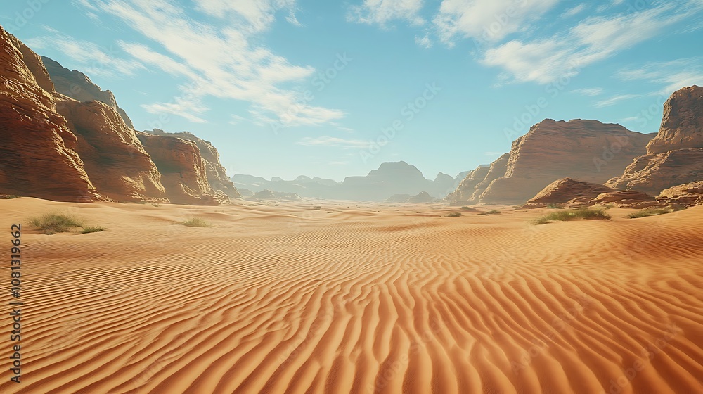 Naklejka premium Nature’s artwork in desert sand patterns