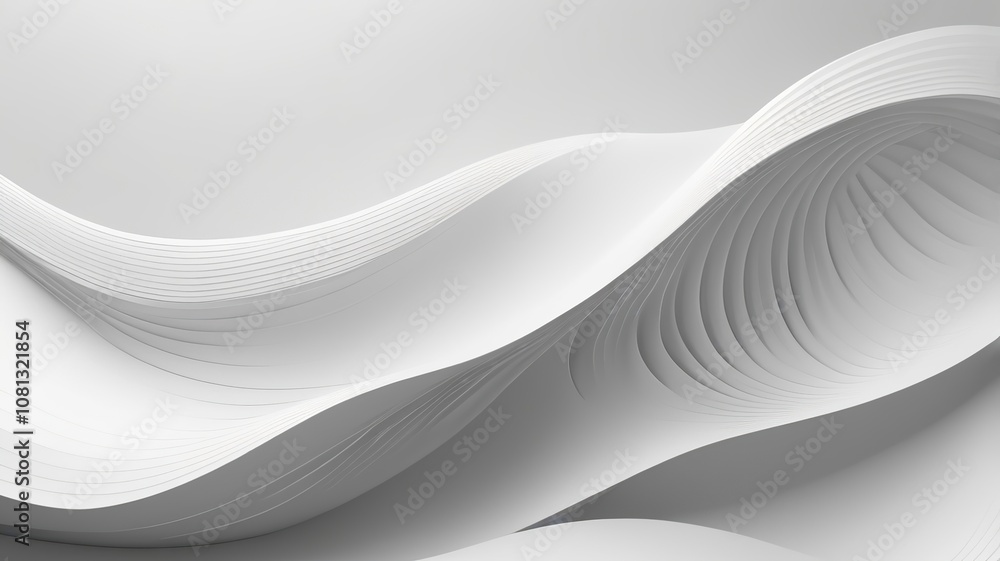 White 3 d background with wave illustration, beautiful bending pattern for web screensaver. White 3 d background with wave illustration, beautiful bending pattern for web screensaver.