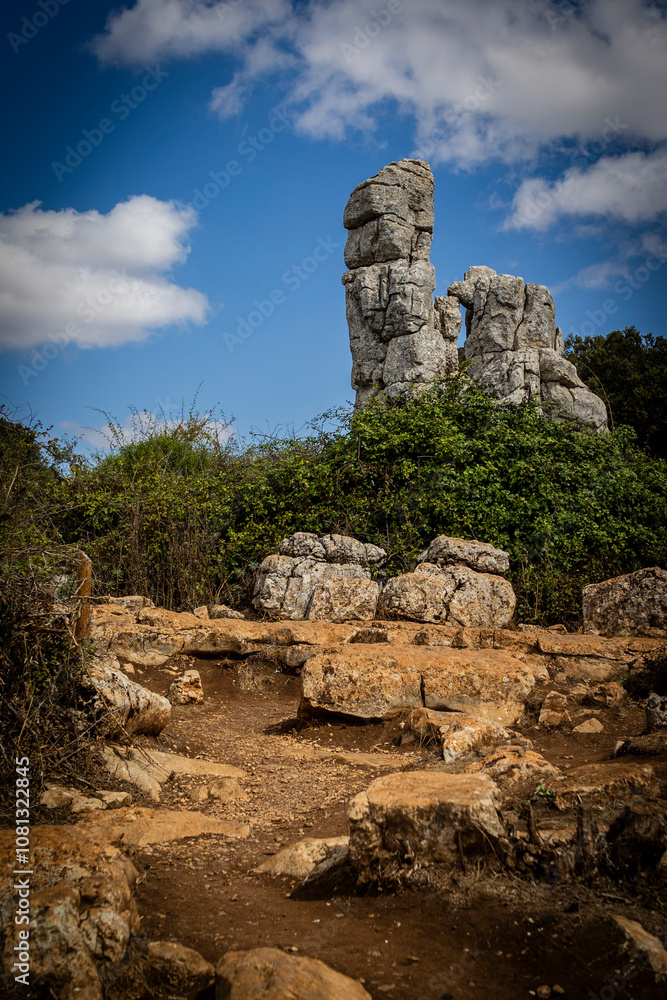 Rock formations with curious shapes in the Torcal de Antequera in the province of Malaga Rock formations with curious shapes in the Torcal de Antequera in the province of Malaga