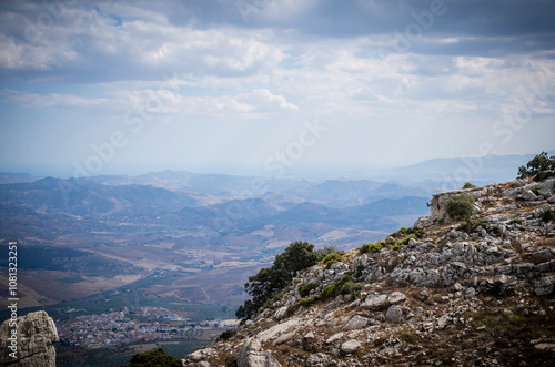 Rock formations with curious shapes in the Torcal de Antequera in the province of Malaga