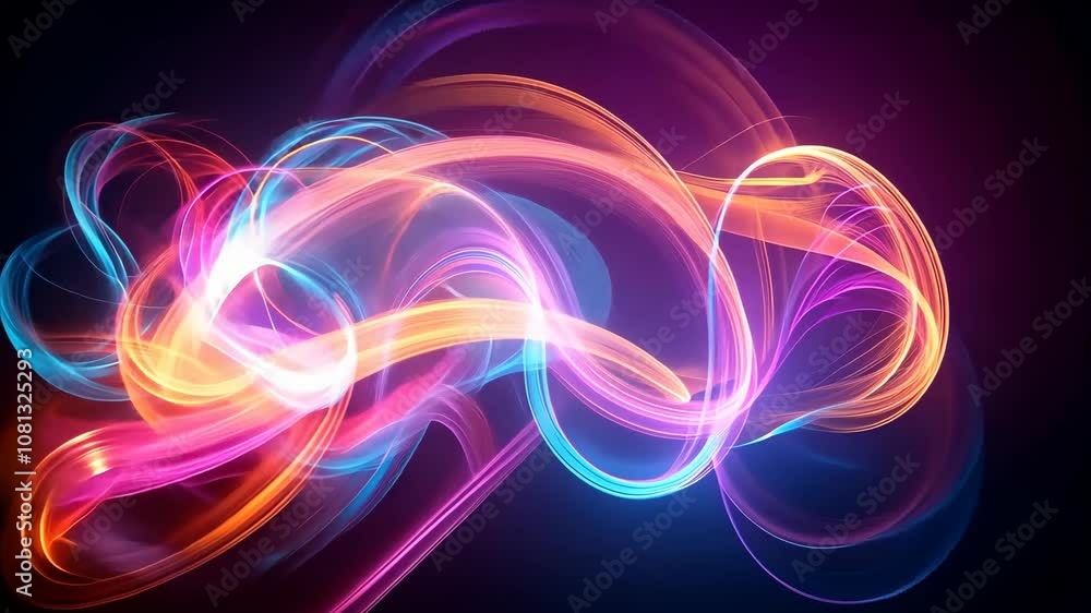 Neon lights lines against a dark background. Abstract wallpaper Neon lights lines against a dark background. Abstract wallpaper