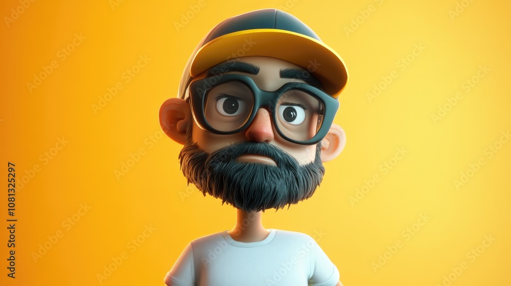 Hipster in a plain white t shirt and cap showcasing modern casual style fashion photography Hipster in a plain white t shirt and cap showcasing modern casual style fashion photography