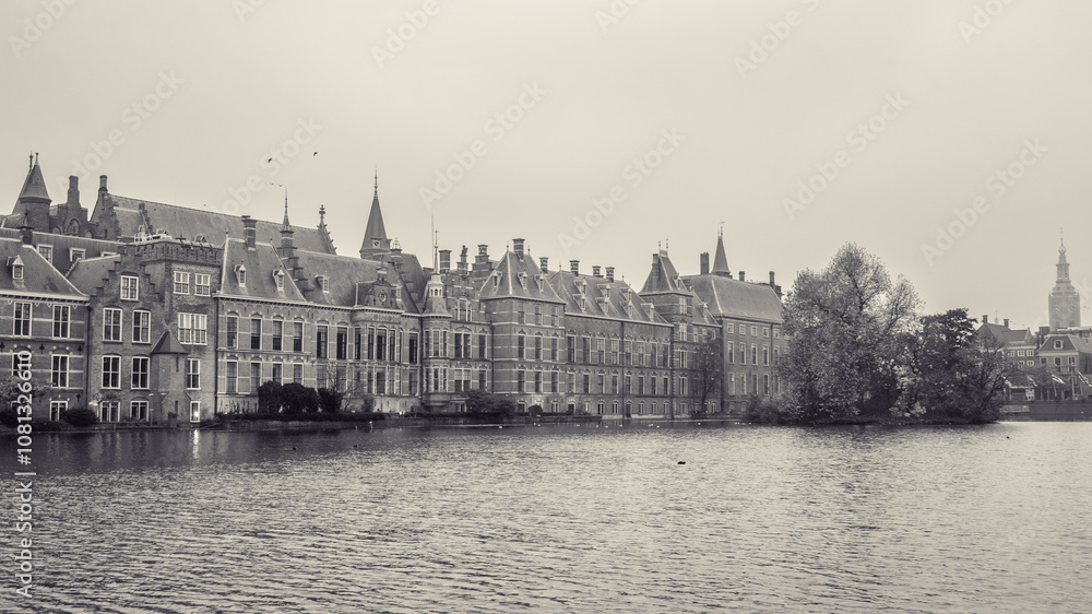 Fototapeta premium November 5, 2024. The Hague, The Netherlands. Dutch Gouverment building.