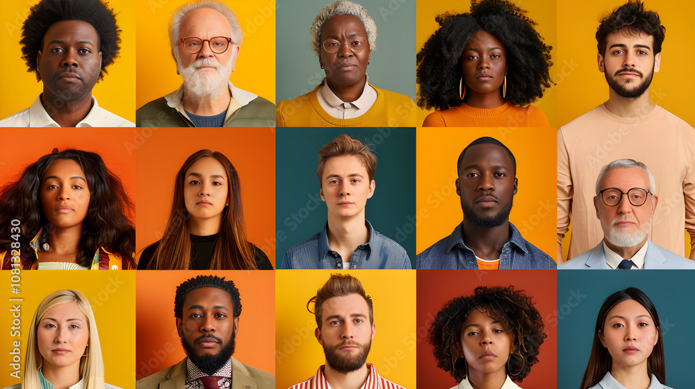 Unity in Diversity: A Stunning Group Portrait of Multicultural Individuals Stands Proudly Together as One Unity in Diversity: A Stunning Group Portrait of Multicultural Individuals Stands Proudly Together as One