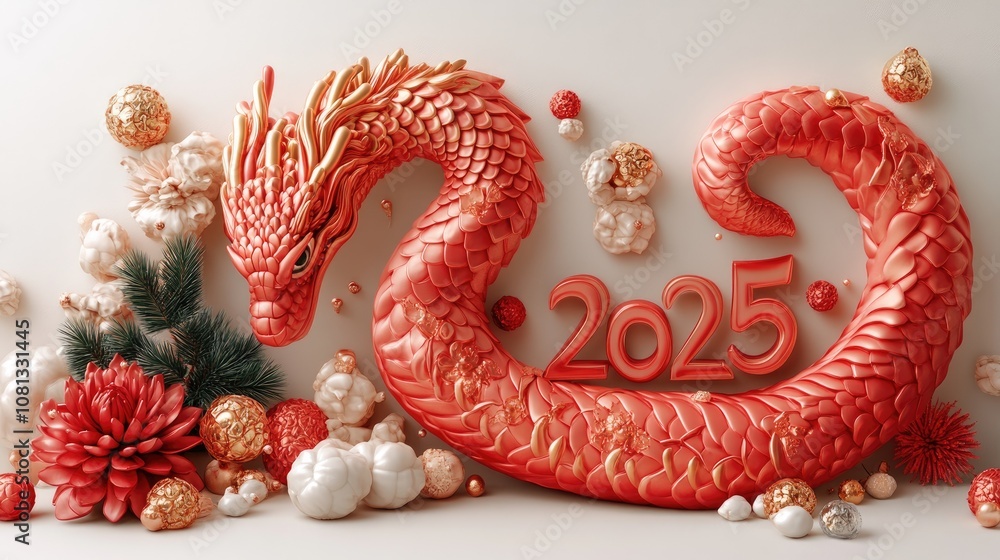 Lunar New Year 2025 Snake Zodiac Symbol – Icon with Date Lunar New Year 2025 Snake Zodiac Symbol – Icon with Date