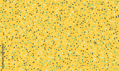 Seamless dotted pattern with colorful circles, ideal for textile fabrics, wallpaper, or abstract backgrounds. A trendy geometric design for creative decor.