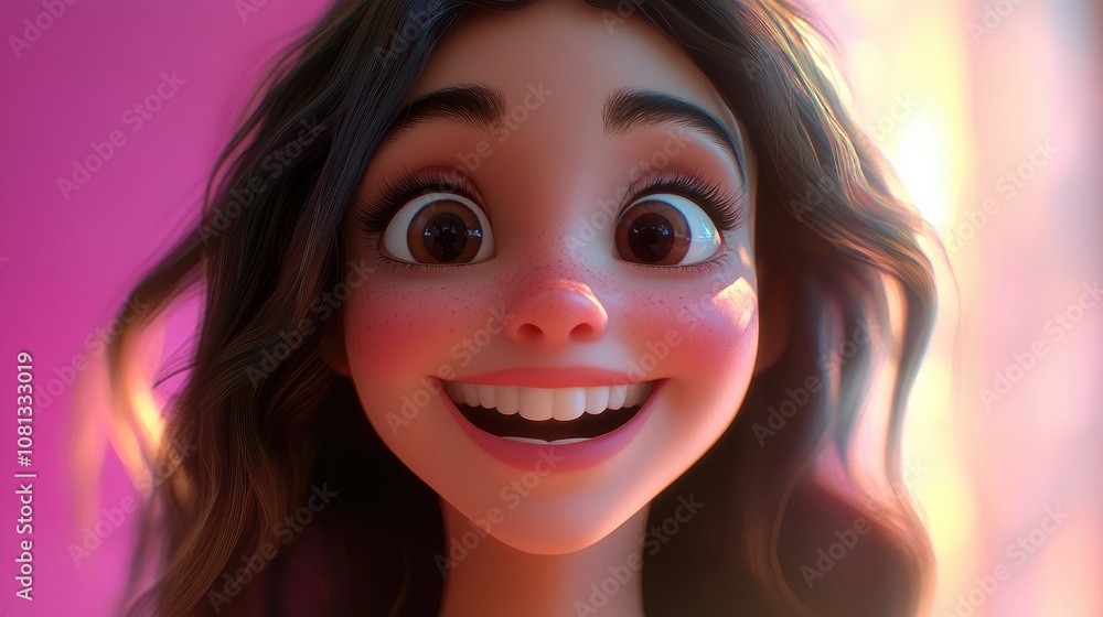 Charming young brunette woman with a radiant smile capturing joy in a candid moment Charming young brunette woman with a radiant smile capturing joy in a candid moment
