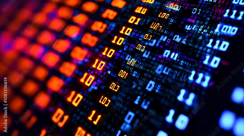 Abstract Binary Code Pattern. Abstract Binary Code Pattern.