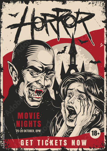 Horror movie nights from October 25 to 28 at 8 PM