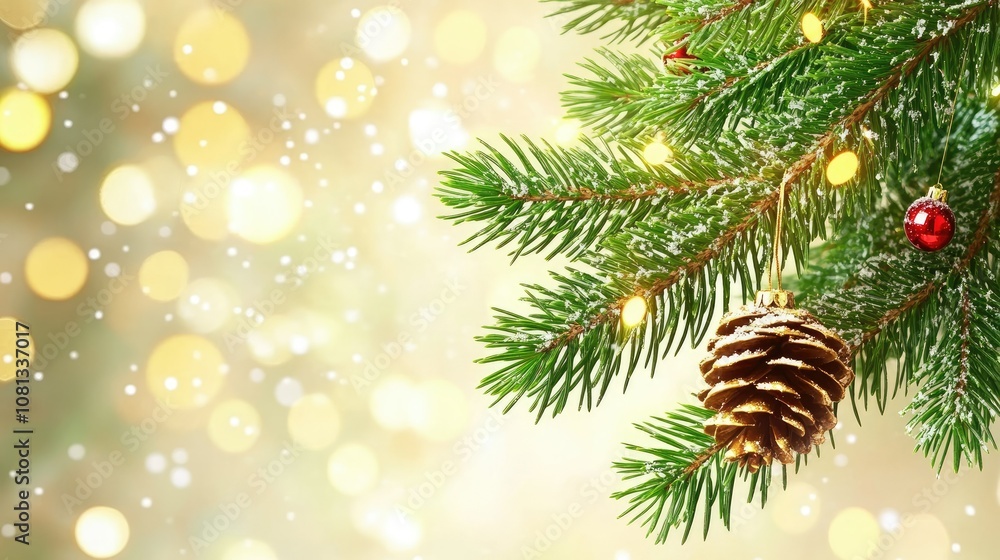 Festive Christmas Tree Decoration with Pine Cone Festive Christmas Tree Decoration with Pine Cone