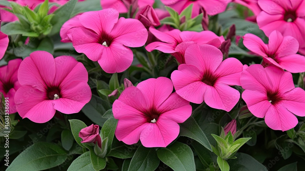 Vibrant Pink Flowers in Bloom Vibrant Pink Flowers in Bloom