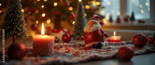 Wallpaper Mural christmas candles and decorations Torontodigital.ca