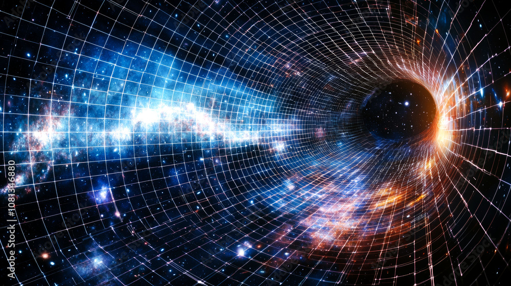 Abstract space warp with glowing energy. Abstract space warp with glowing energy.
