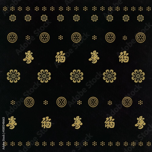 한국 전통문양 금박 일러스트/ Korea traditional pattern, gold foil