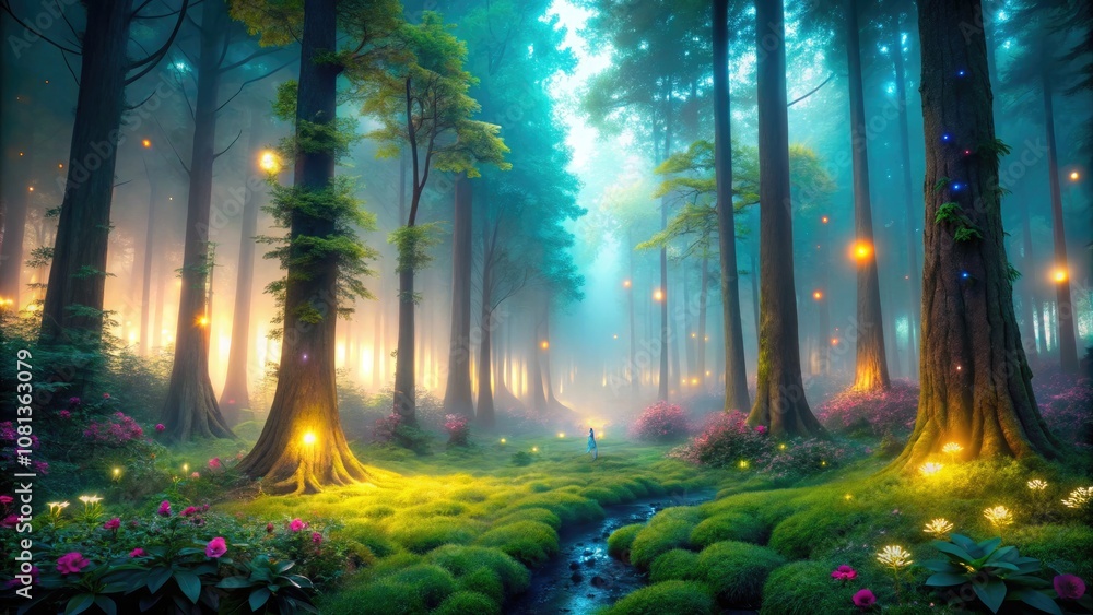 Discover the wonder of a bioluminescent forest, where mystical landscapes illuminate the night, revealing nature's enchanting beauty in a mesmerizing glow of colors. Discover the wonder of a bioluminescent forest, where mystical landscapes illuminate the night, revealing nature's enchanting beauty in a mesmerizing glow of colors.