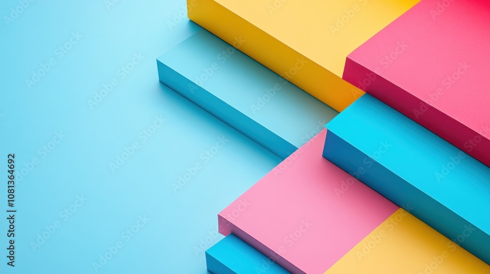 Colorful geometric shapes arranged in a vibrant composition. Colorful geometric shapes arranged in a vibrant composition.