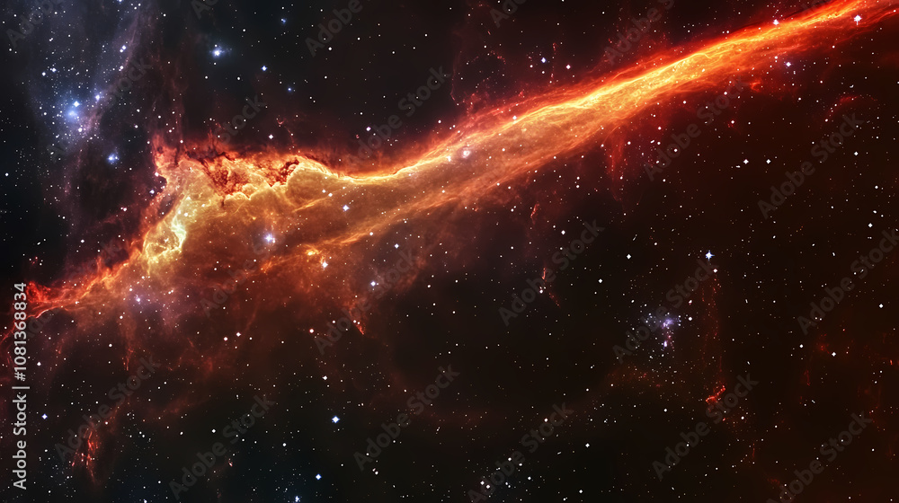 Naklejka premium Abstract space background. beautiful galaxies and stars in outer space. Nebula. Illustration