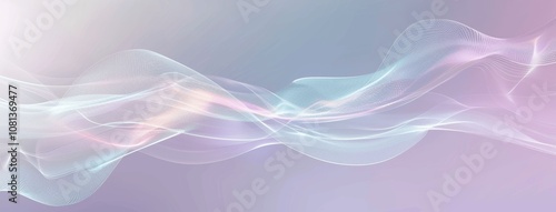 Elegant Light Gray and Blue Abstract Background with Curved Lines