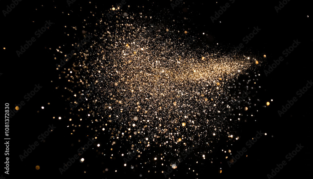 Realistic Glitter Exploding on Black Background. The perfect for visual effects, compositing, and motion graphics. Use blending mode screen . Realistic Glitter Exploding on Black Background. The perfect for visual effects, compositing, and motion graphics. Use blending mode screen .