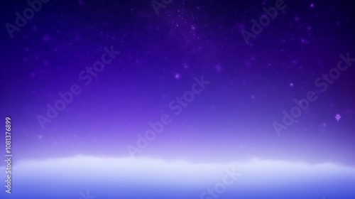 Abstract Purple and Blue Sky with White Stars