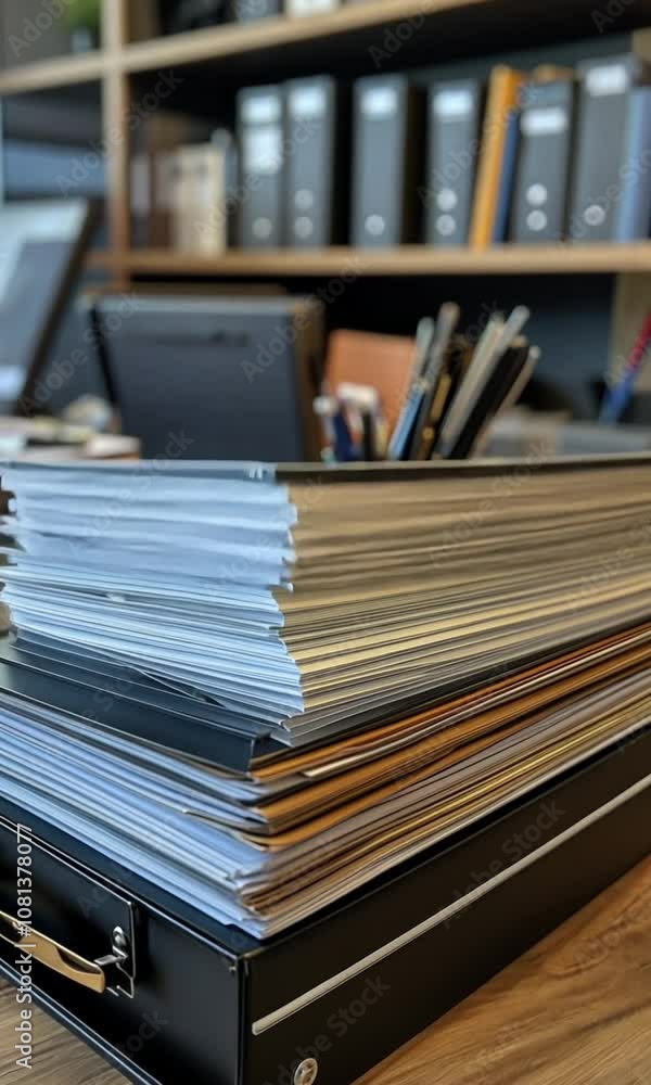 Stack of Papers in an Office Stack of Papers in an Office
