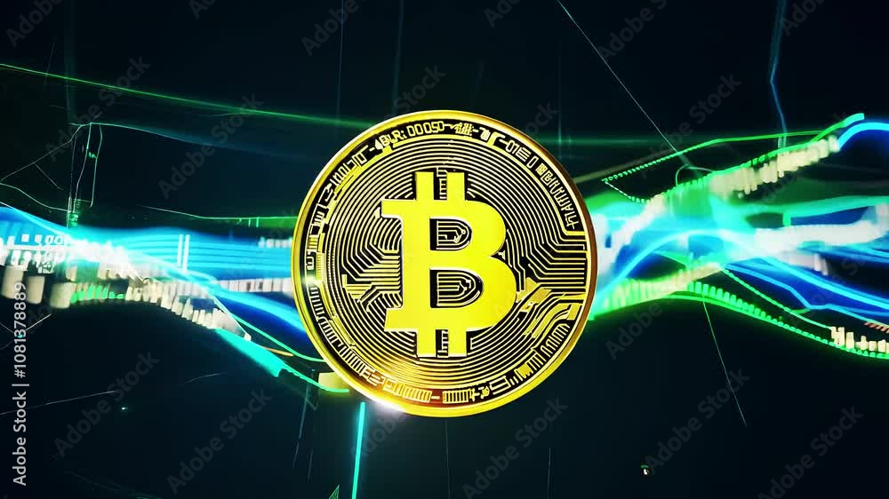 Bitcoin Currency Symbol on a Euro Background Bitcoin Currency Symbol on a Euro Background