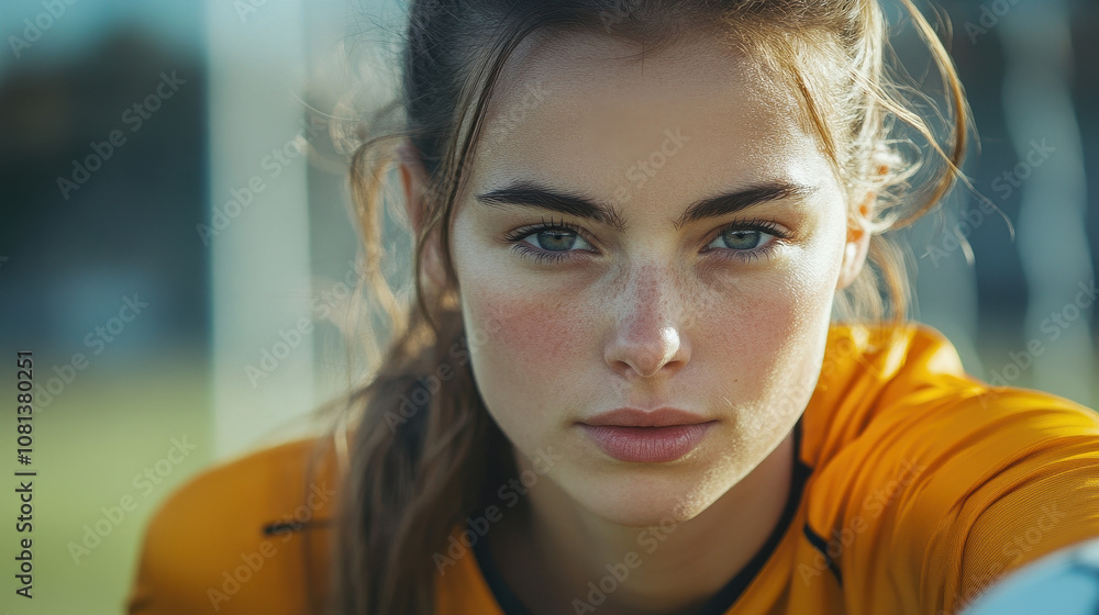 female goalkeeper close up female goalkeeper close up