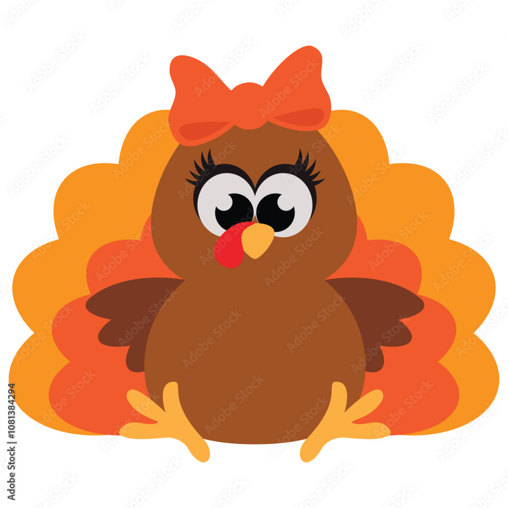 Cute thanksgiving turkey vector cartoon illustration Cute thanksgiving turkey vector cartoon illustration