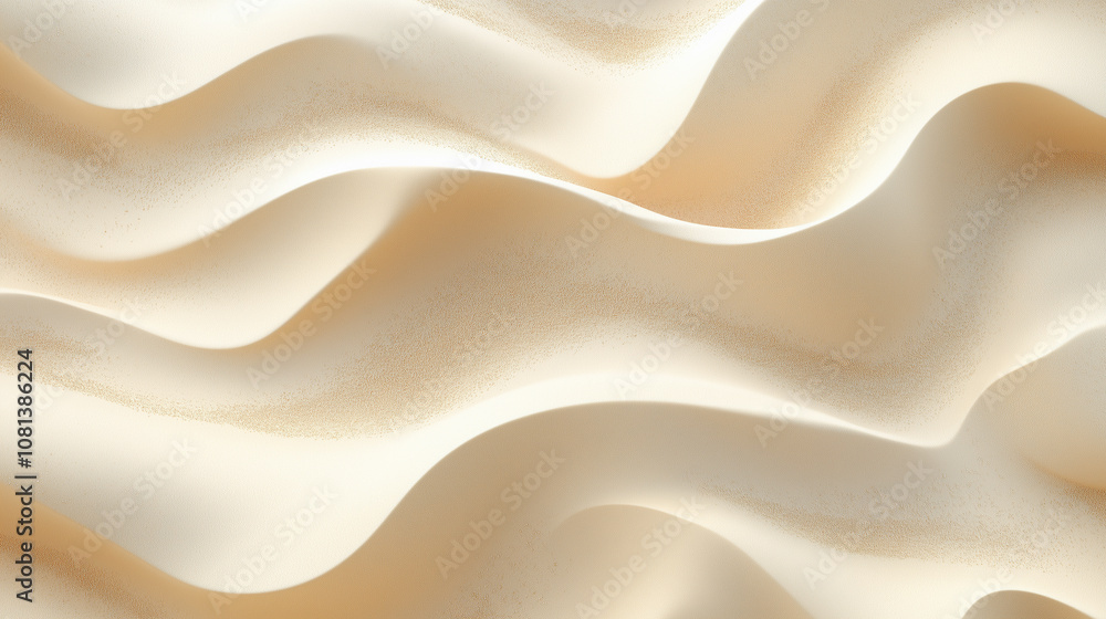 Cream-colored waves create serene, elegant abstract texture, evoking calm and tranquility Cream-colored waves create serene, elegant abstract texture, evoking calm and tranquility