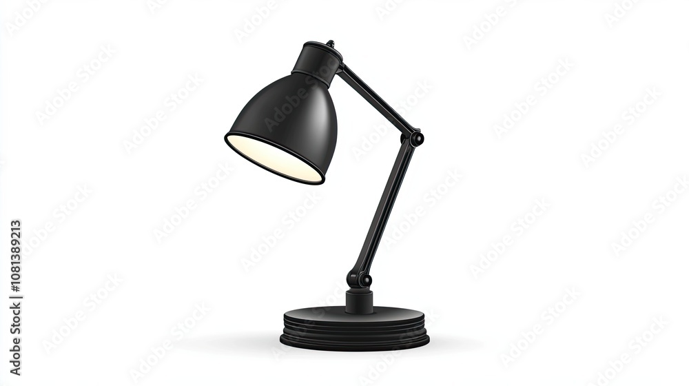 Black Desk Lamp with Adjustable Arm and White Light Black Desk Lamp with Adjustable Arm and White Light