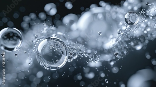 Wallpaper Mural Abstract image of water droplets suspended in air with a black background. Torontodigital.ca