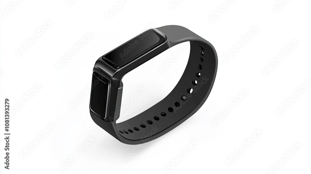 Black Fitness Tracker with Digital Display and Silicone Band Black Fitness Tracker with Digital Display and Silicone Band