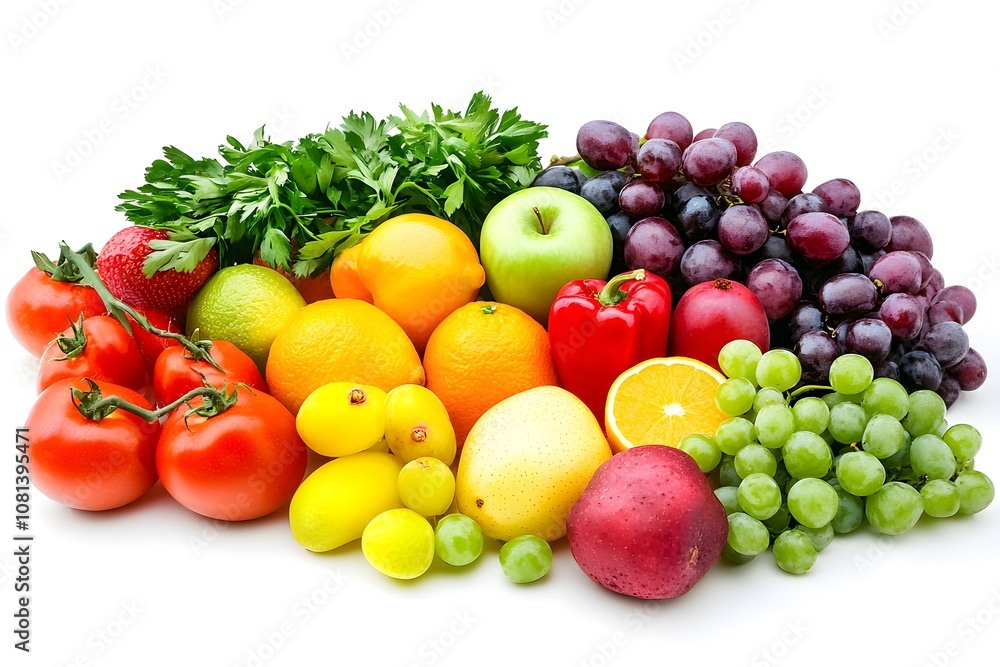 Healthy Vegetables and Fruits. Generative AI Healthy Vegetables and Fruits. Generative AI
