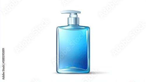 Blue Liquid Soap Bottle with Pump Dispenser