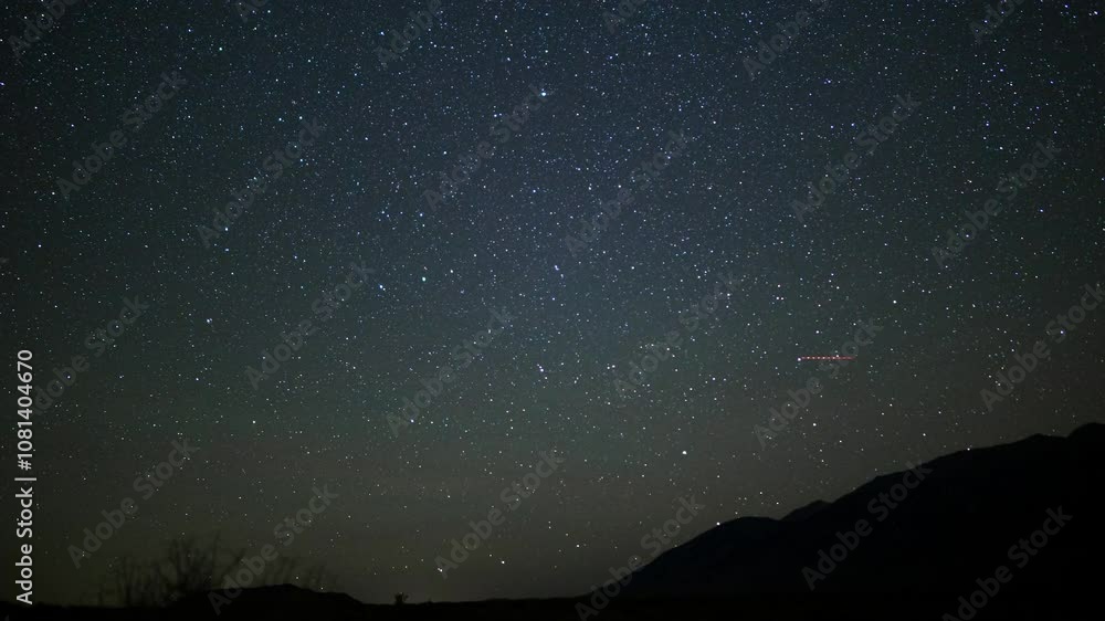 Timelapse of North Star over desert in Eastern Sierra, California, USA Timelapse of North Star over desert in Eastern Sierra, California, USA