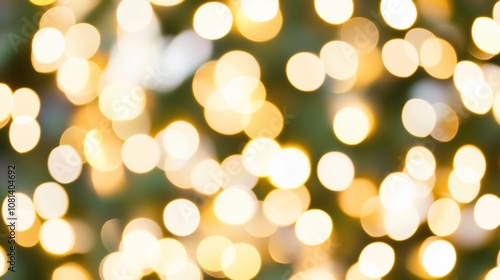 Golden bokeh blur abstract background with soft shimmering lights, perfect for festive designs, elegant visual effects, and luxurious event backdrops.