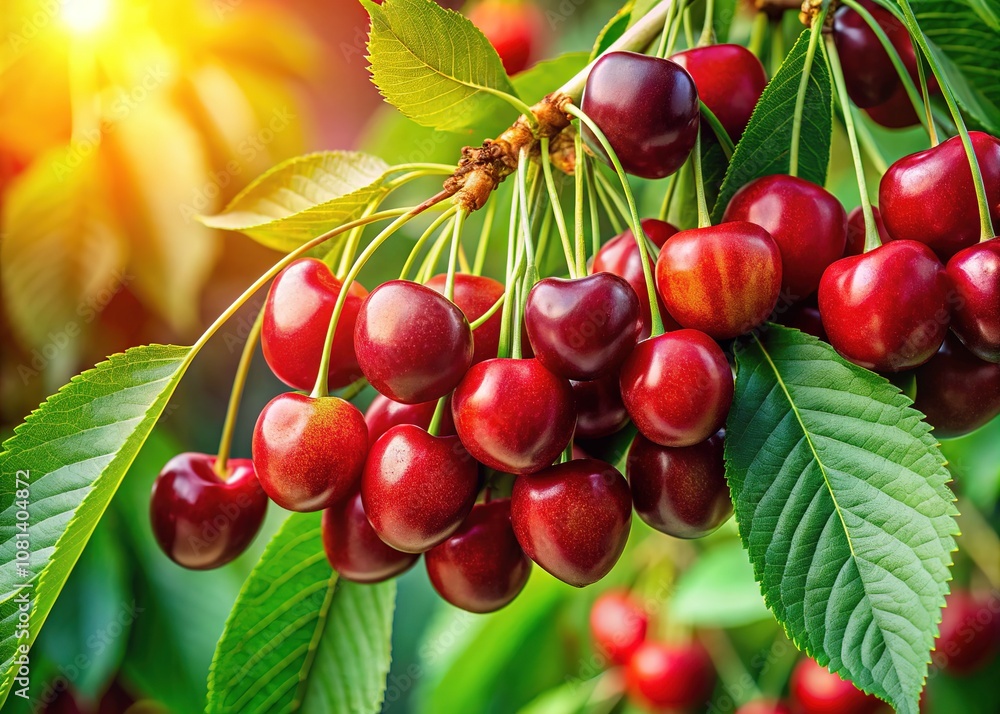 Cherry Berries on Branches - AI Photorealistic Portrait Cherry Berries on Branches - AI Photorealistic Portrait